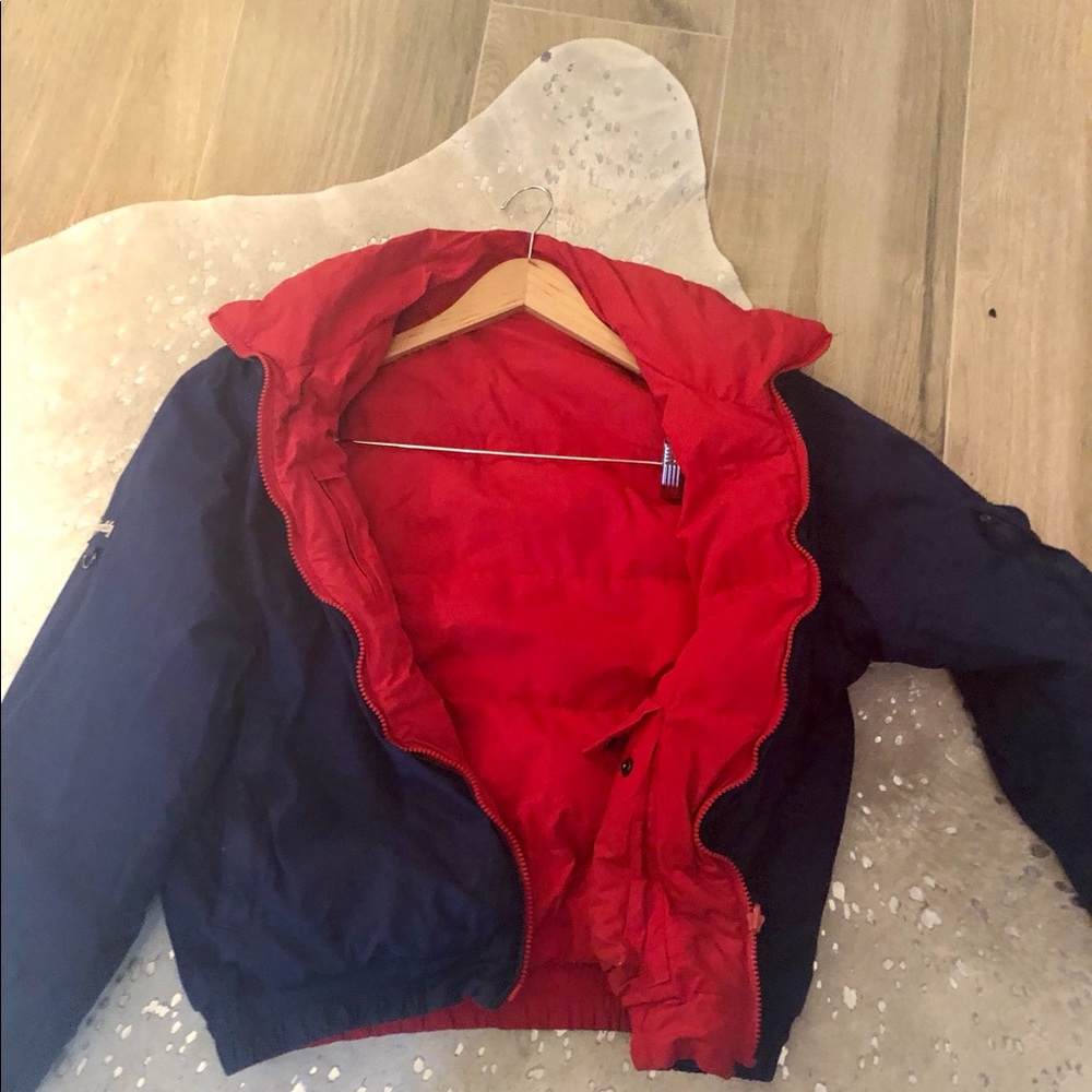 Down reversible men’s puffer coat no tag for size